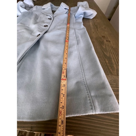 Calvin Klein Pastel Blue Wool Blend Peacoat Long Womens Size 12 -‎ New With Tags - Picture 6 of 11